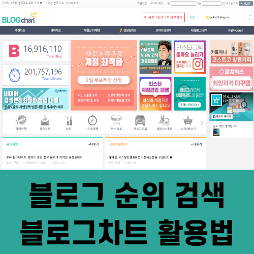  블로그 순위 검색 블로그차트 이용방법 완벽정리