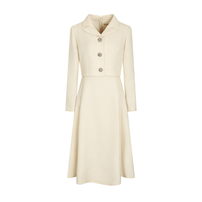  사랑의 꽈배기 (92회) 함은정 원피스 _ 지고트 크리스탈 버튼 장식 원피스 (오소리 패션)