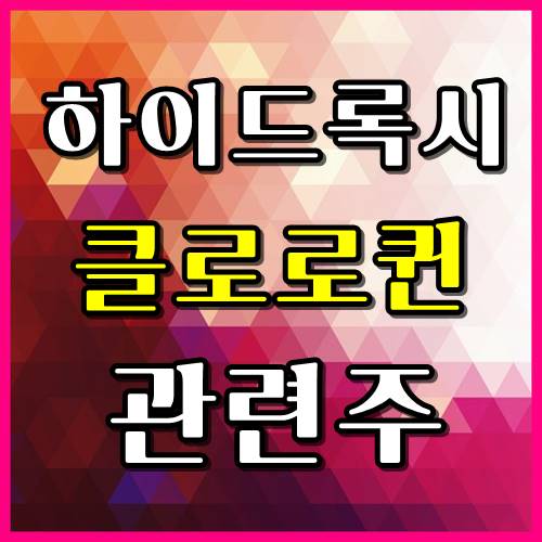  하이드록시 클로로퀸 관련주 , 대장주는 누굴까?
