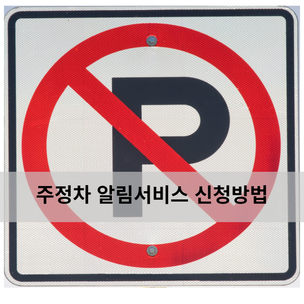  주정차 알림서비스 신청방법 및 주차위반 조회
