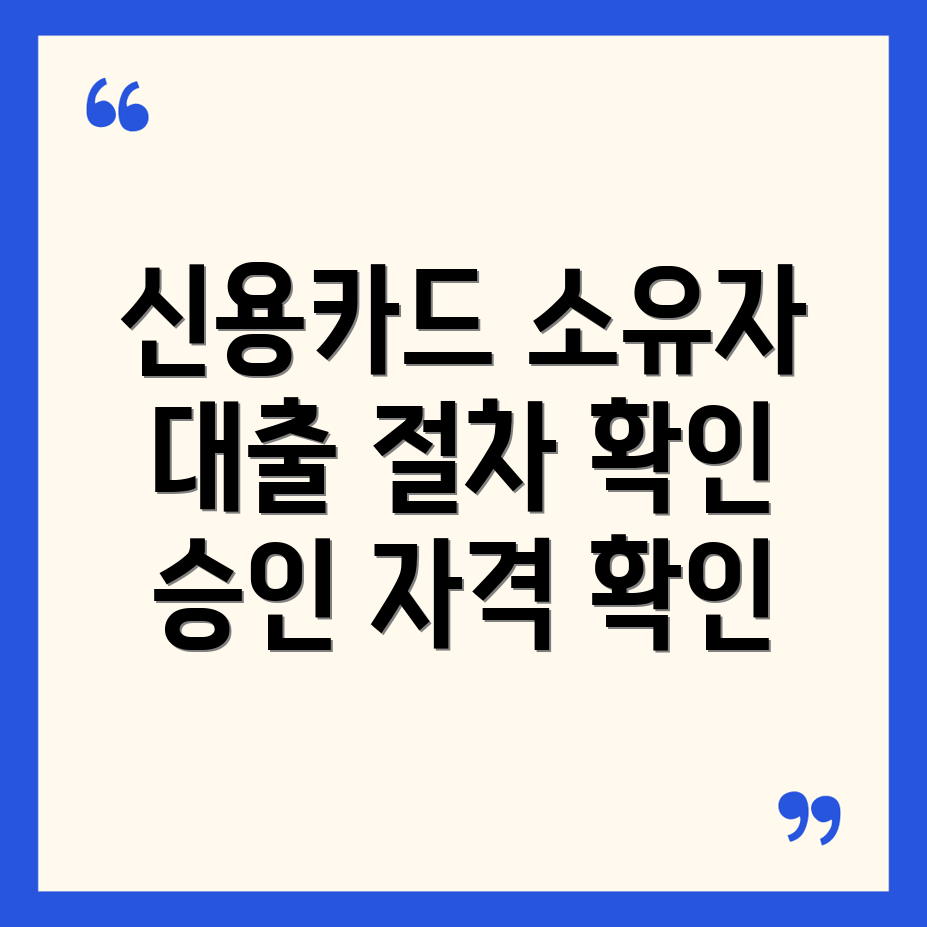 신용카드 소유자 대출