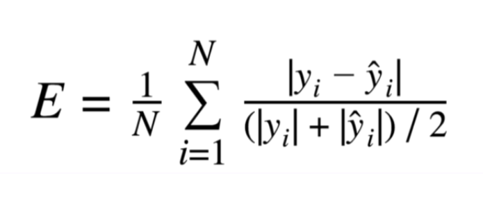 sMAPE의 수식