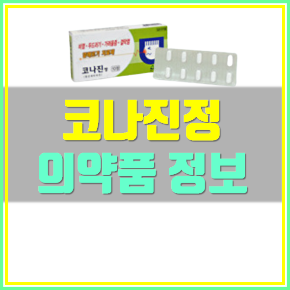  코나진정 부작용 효과 확인하세요!