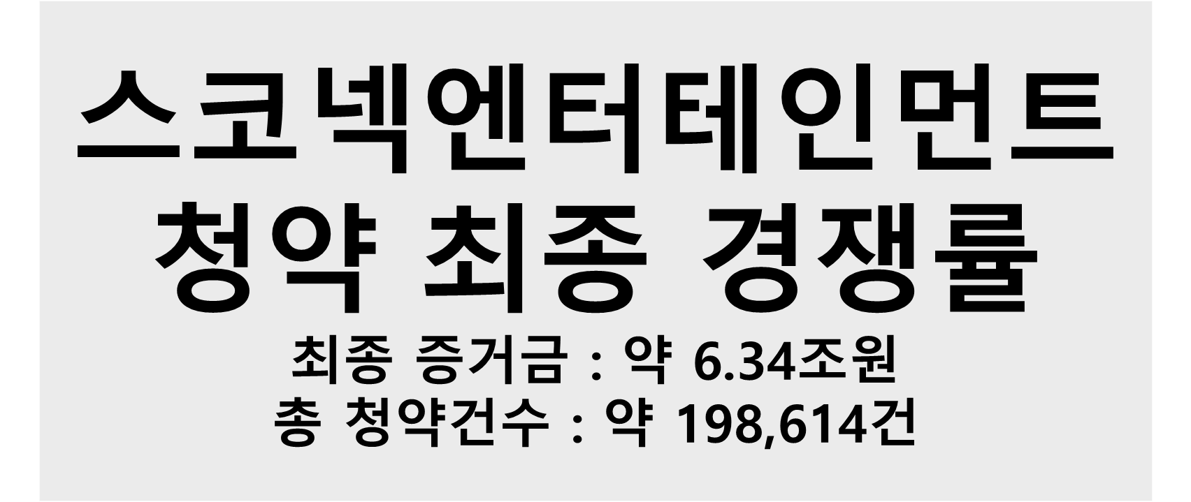 스코넥엔터테인먼트 청약 최종 경쟁률