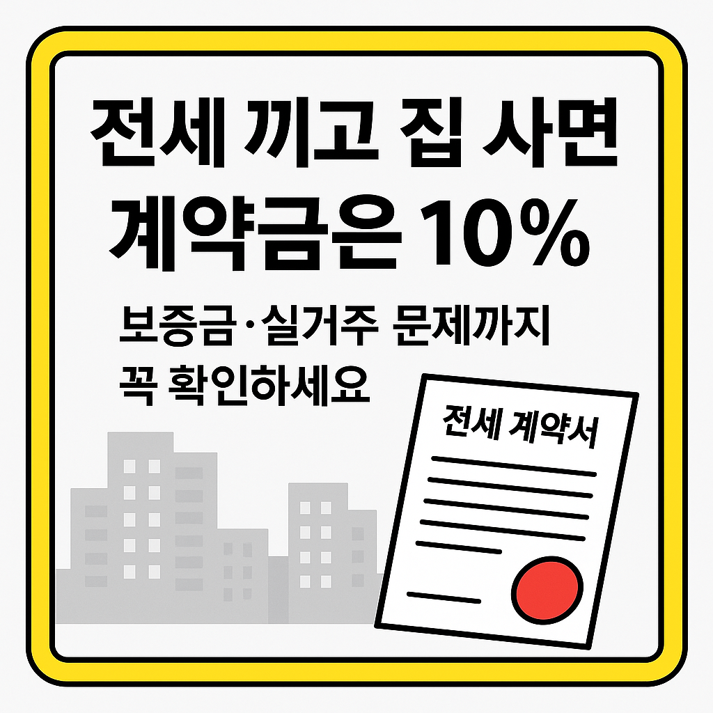 전세 끼고 집 살 때 계약금만 내면 끝 잔금, 보증금, 세입자 문제까지 정리해드립니다