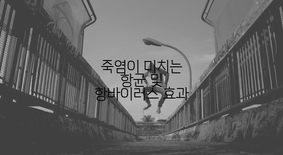 죽염이 미치는 항균 및 항바이러스 효과