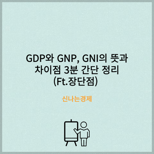 GDP와 GNP, GNI의 뜻과 차이점