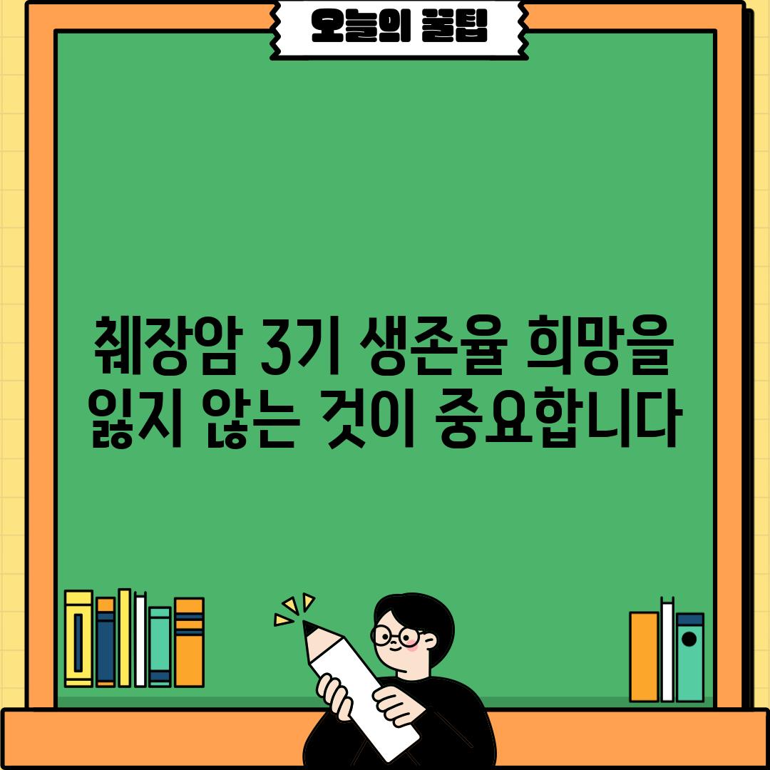 췌장암 3기 생존율: 희망을 잃지 않는 것이 중요합니다