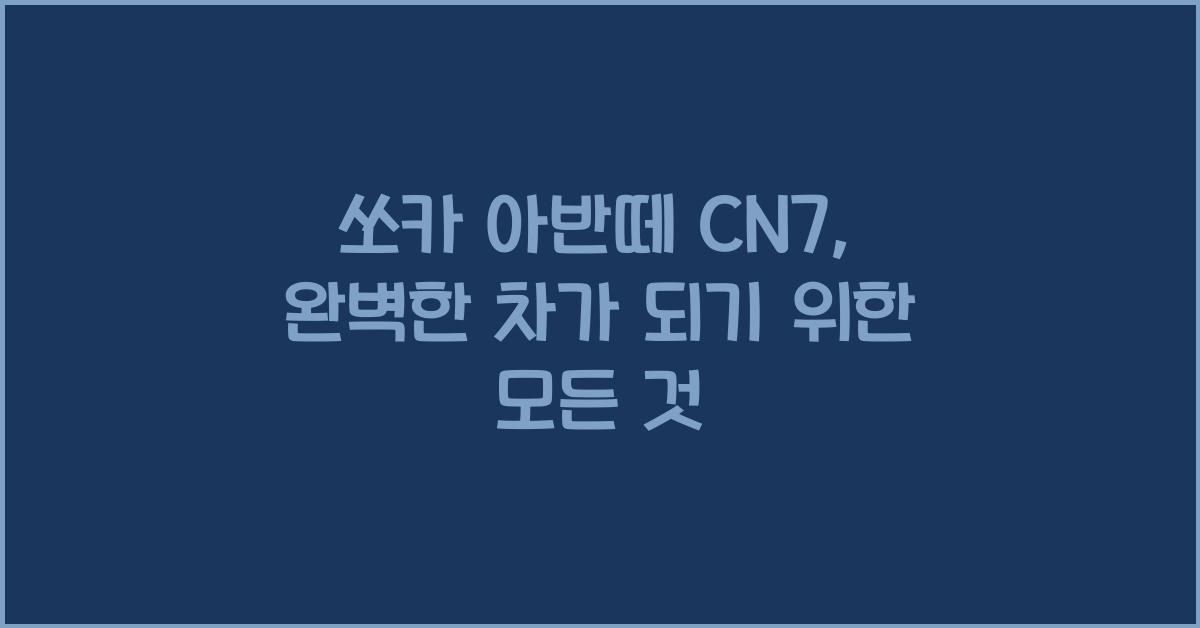 쏘카 아반떼 cn7