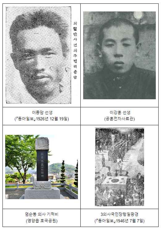  2023년 10월의 독립운동가, ‘의열활동의 주역’ <이종암·이강훈·엄순봉 선생> 선정