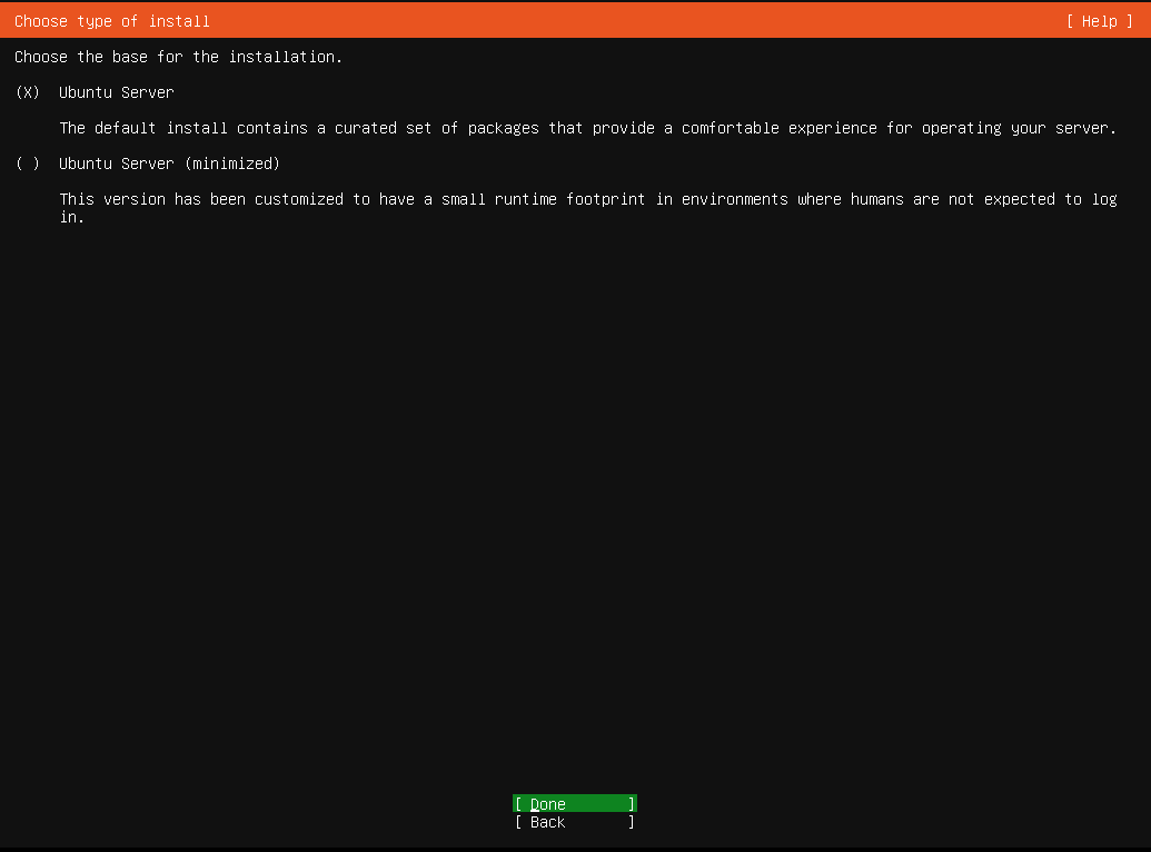 우분투 설치 타입 선택