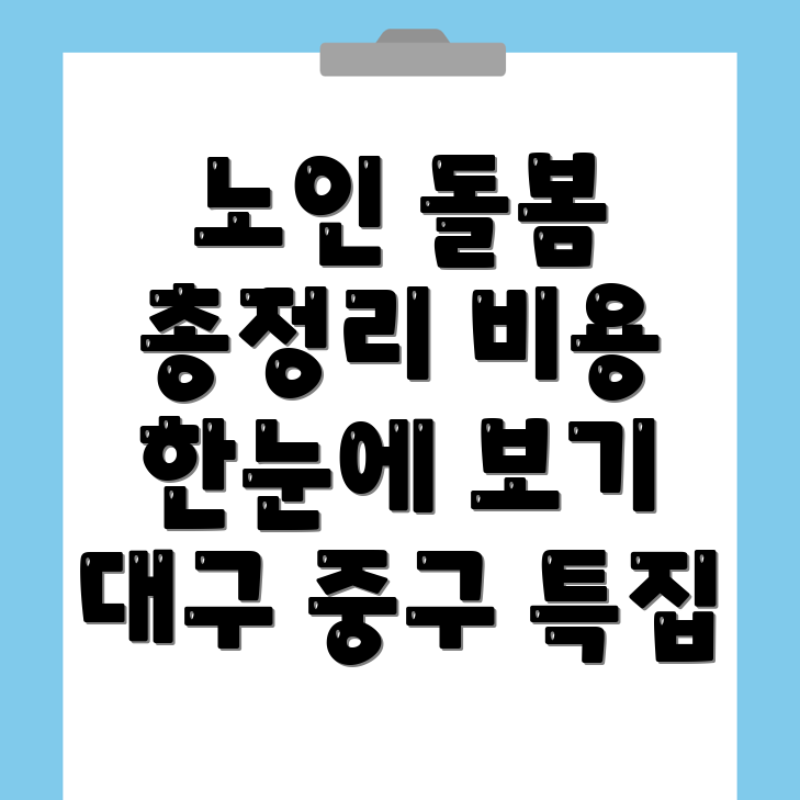 노인돌봄서비스