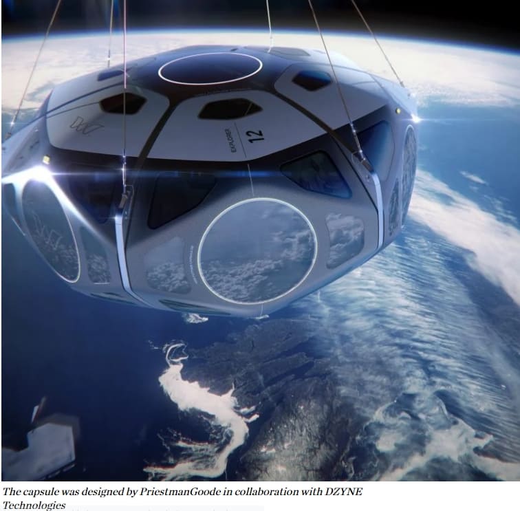 2024년 승객 비행 개시 풍선 우주선 공개 VIDEO: World View unveils balloon spacecraft that will begin passenger flights in 2024