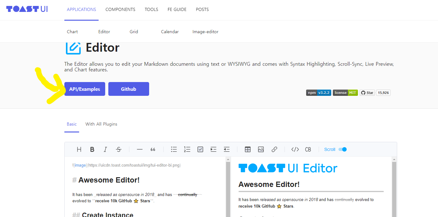 GitHub - nhn/tui.editor: 🍞📝 Markdown WYSIWYG Editor. GFM Standard + Chart  & UML Extensible.