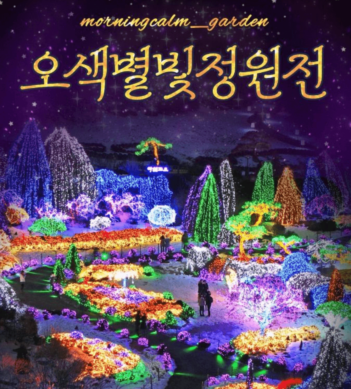 아침고요수목원의 오색별빛정원전