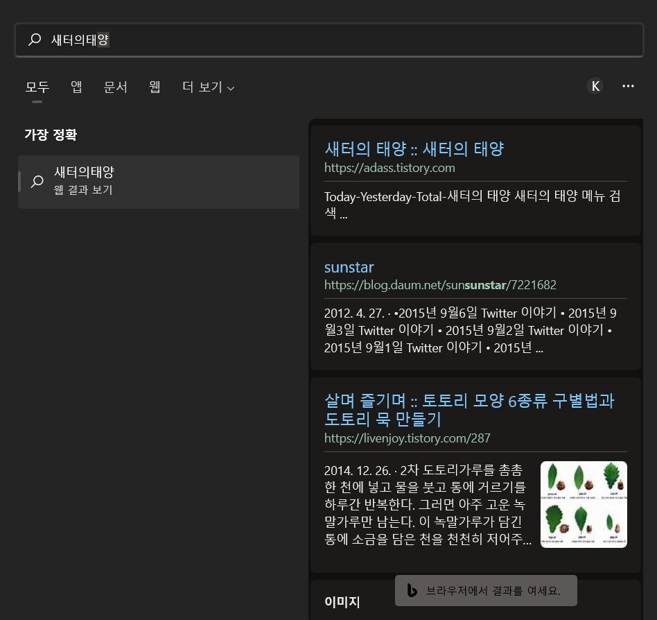 윈도우 11 웹 검색 결과 Google과 Chrome으로 열기_8