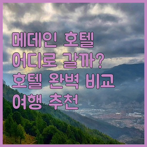 메데인 호텔 어디로 갈까? 버서스 호