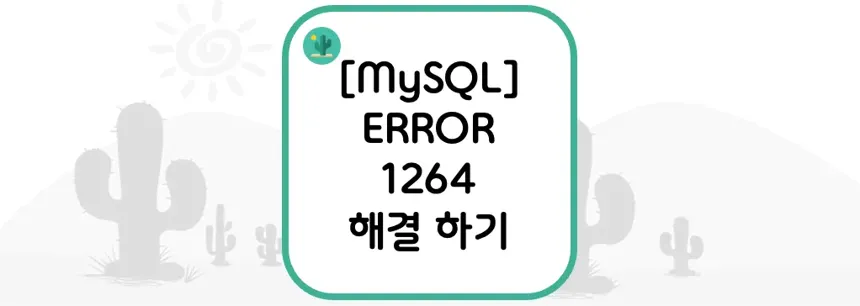 [MySQL] ERROR 1264 : out of range value for column 해결 하기
