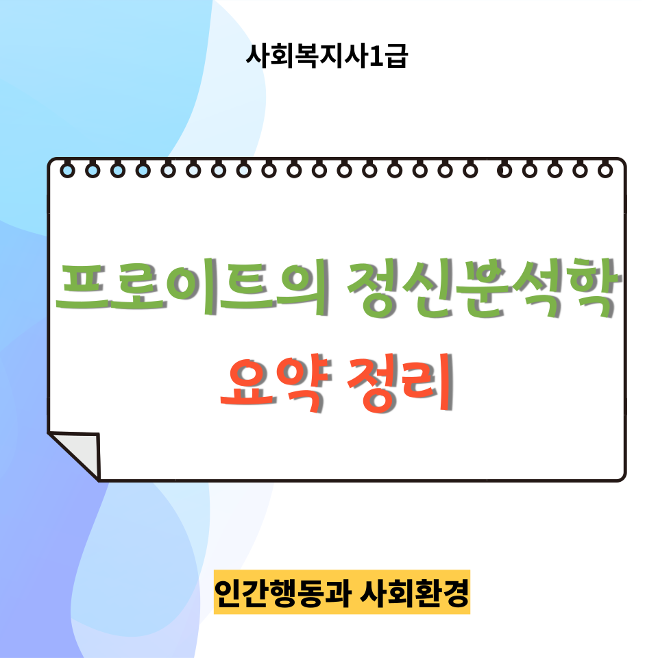  <인간행동과 사회환경> 프로이트 정신분석학 대표 개념 요약정리