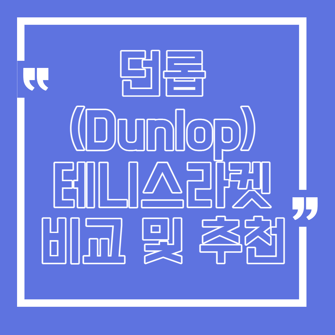 던롭 테니스라켓 비교 및 추천