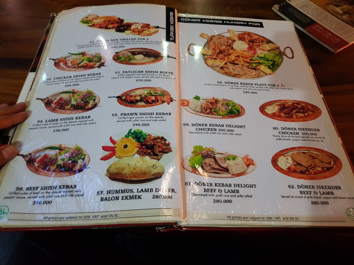 호치민 1군 터키쉬 레스토랑 Pasha Restaurant 메뉴(5)