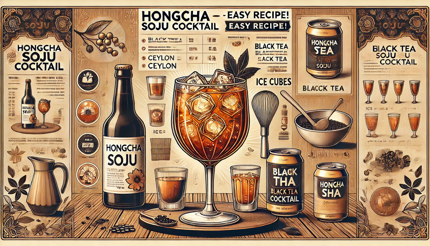 홍차 소주 칵테일