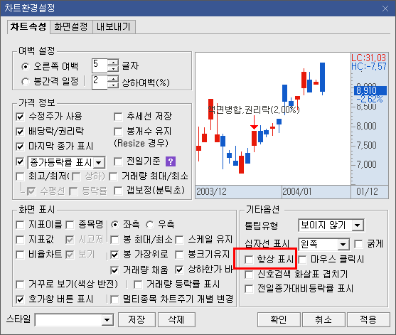 십자선 없애는 설정 방법