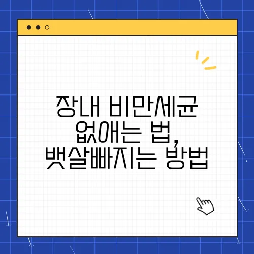 장내 비만세균 없애는 법, 뱃살빠지는 방법
