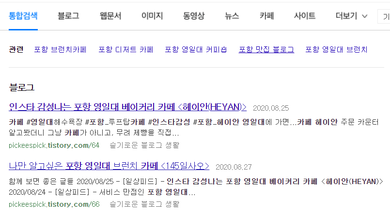  다음에서 티스토리 블로그 썸네일 누락 문제 해결