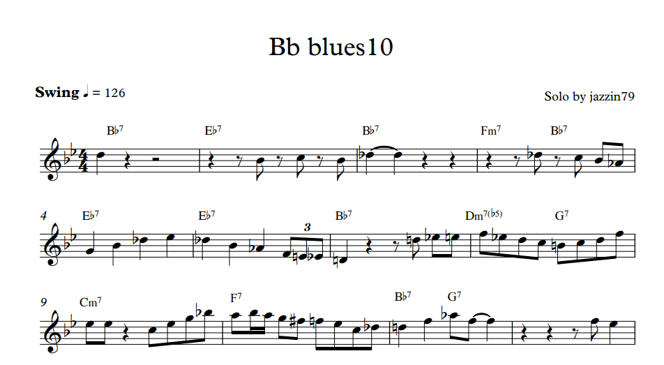Jazz Blues in Bb10