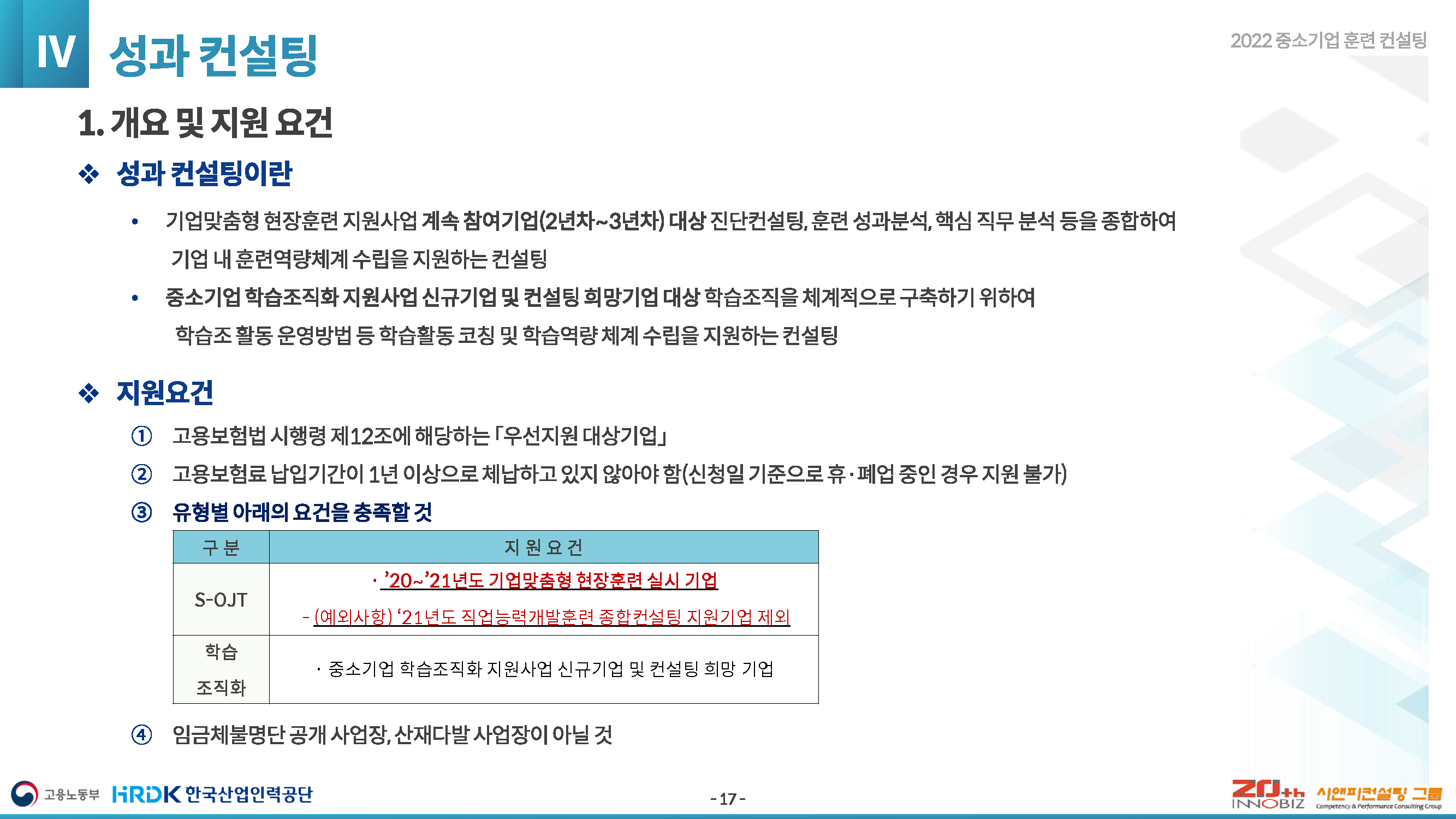 2022년 현장맞춤형 체계훈련지원 사업 안내 자료(이노비즈협회/시앤피컨설팅 2022년 현장맞춤형 체계훈련지원 사업 안내 자료(이노비즈협회/시앤피컨설팅