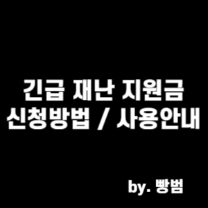  긴급재난 지원금 사용 안내 /  지원금 신청 방법