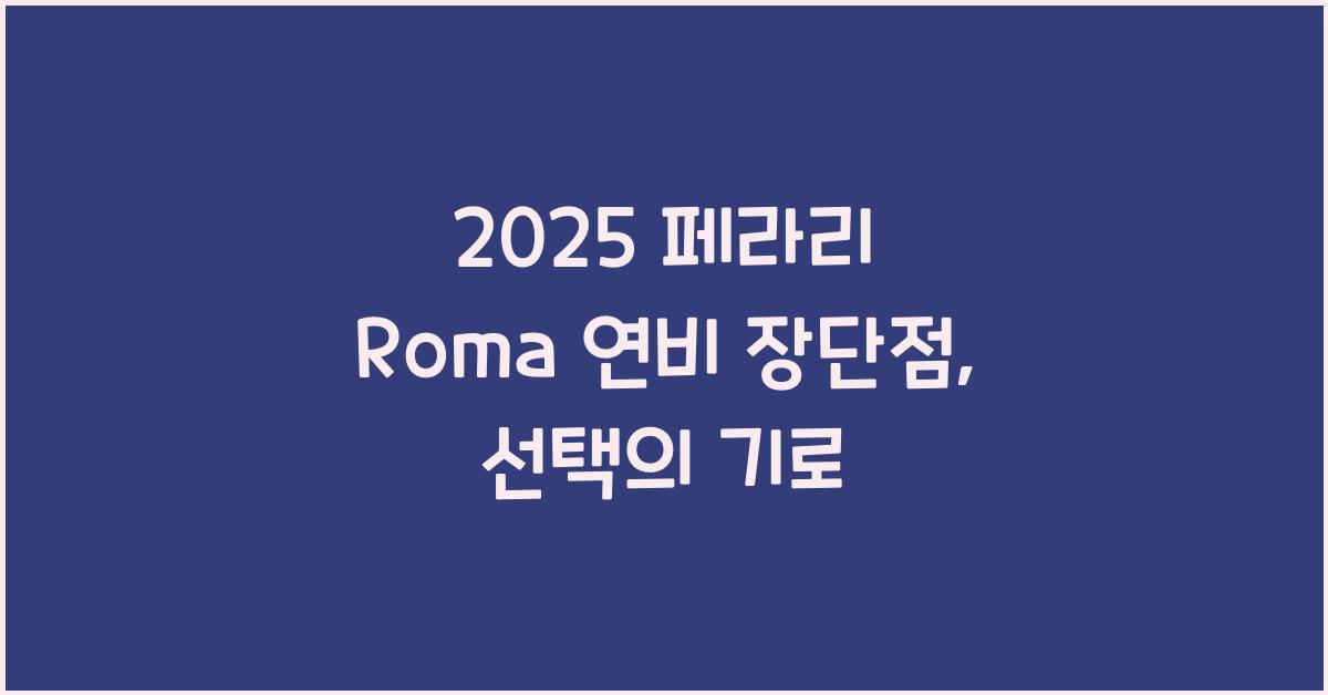 2025 페라리 Roma 연비 장단점