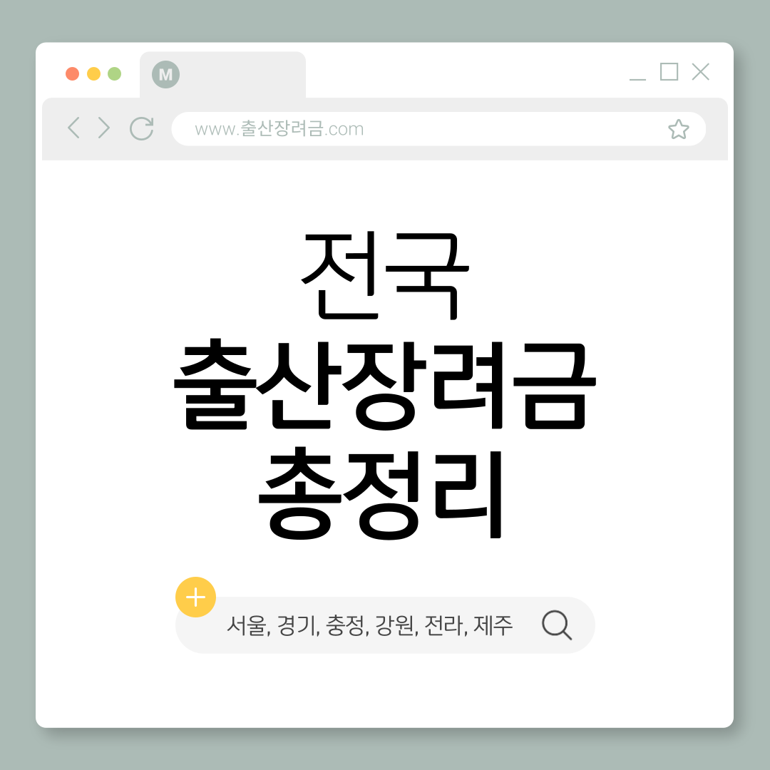 지자체별 출산 장려금