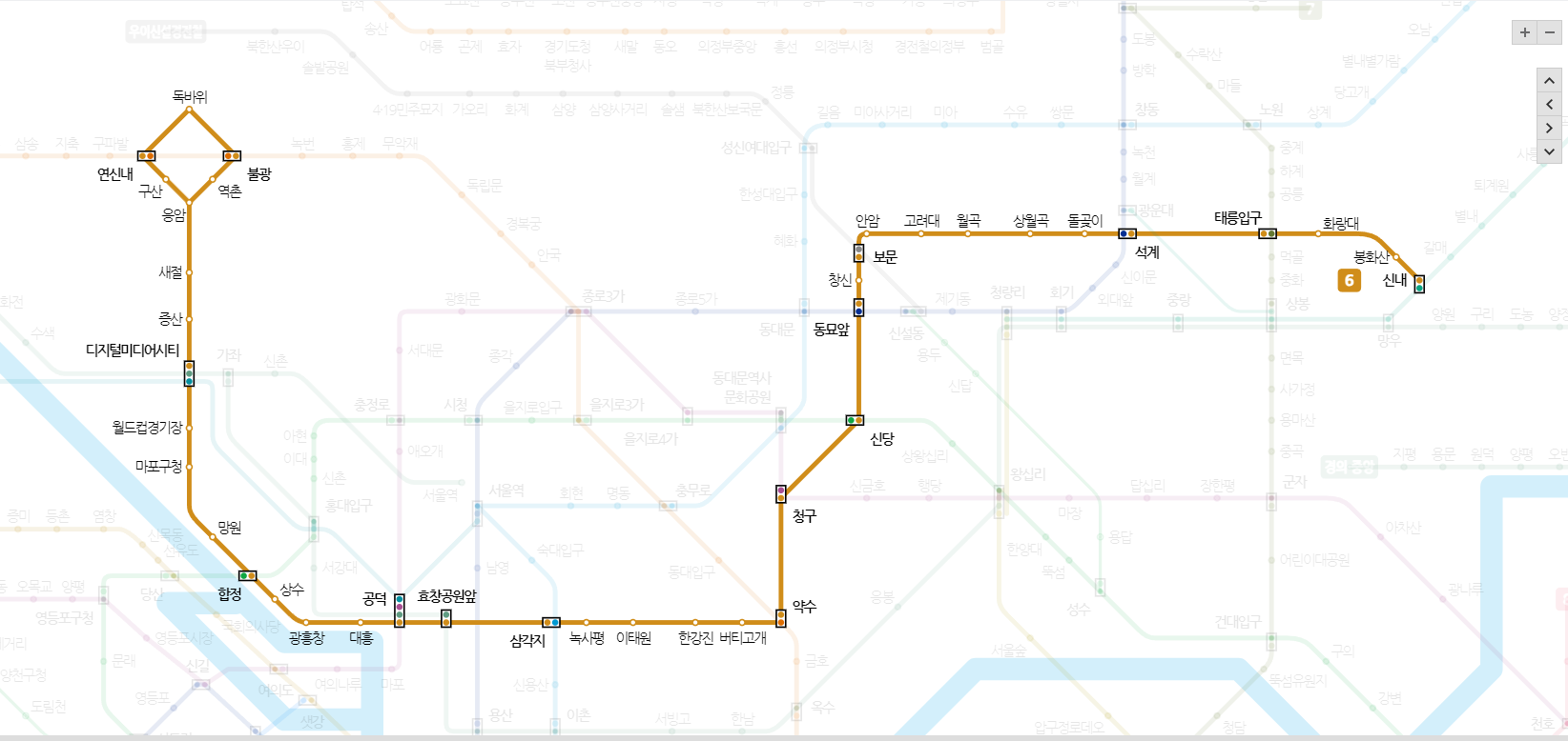 서울 지하철 노선도 크게 보는 방법