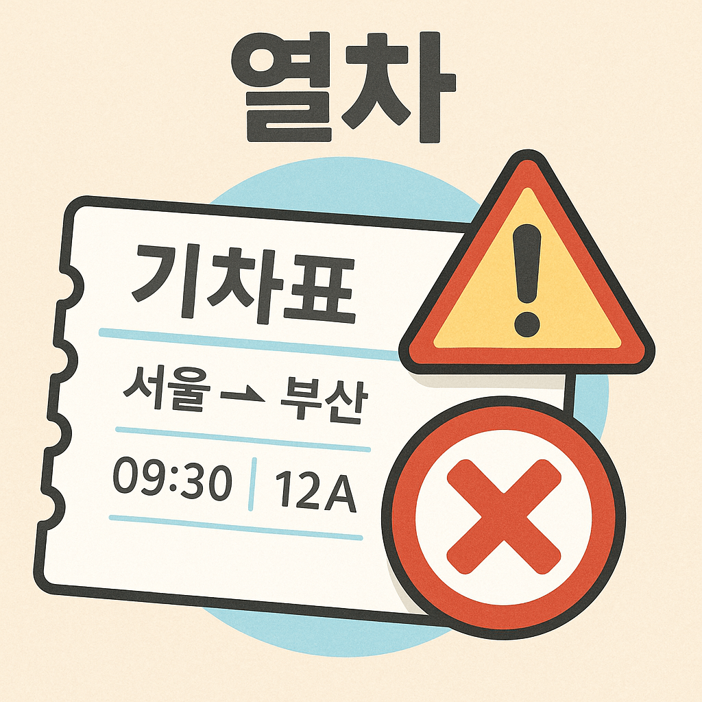 KTX 예매 취소 수수료