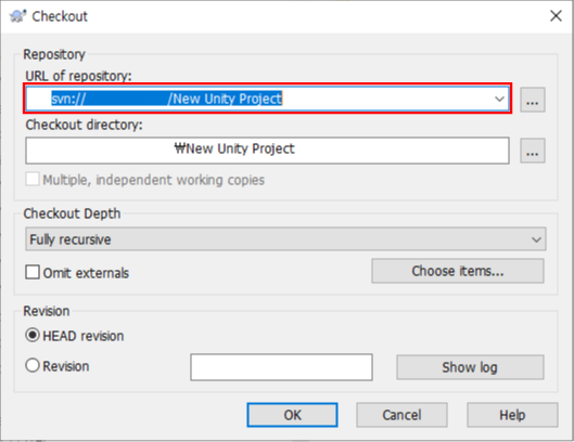 코더제로 유니티 기타 유니티 TortoiseSVN Checkout