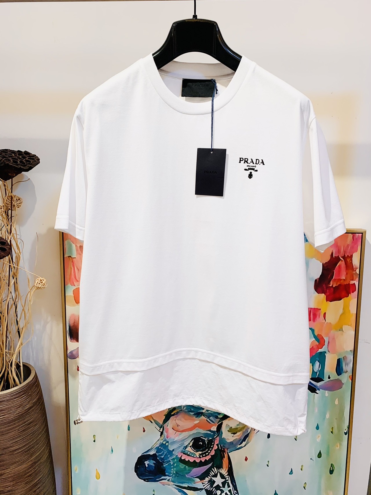  [PRADA] 프라다 로고 반팔 티셔츠 (2 COLOR)