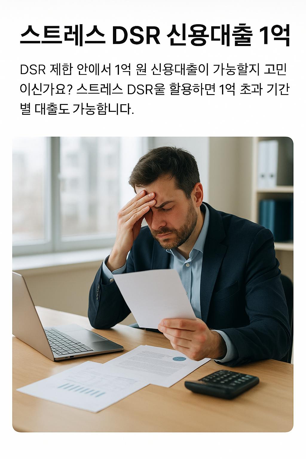 스트레스 dsr 신용대출 1억