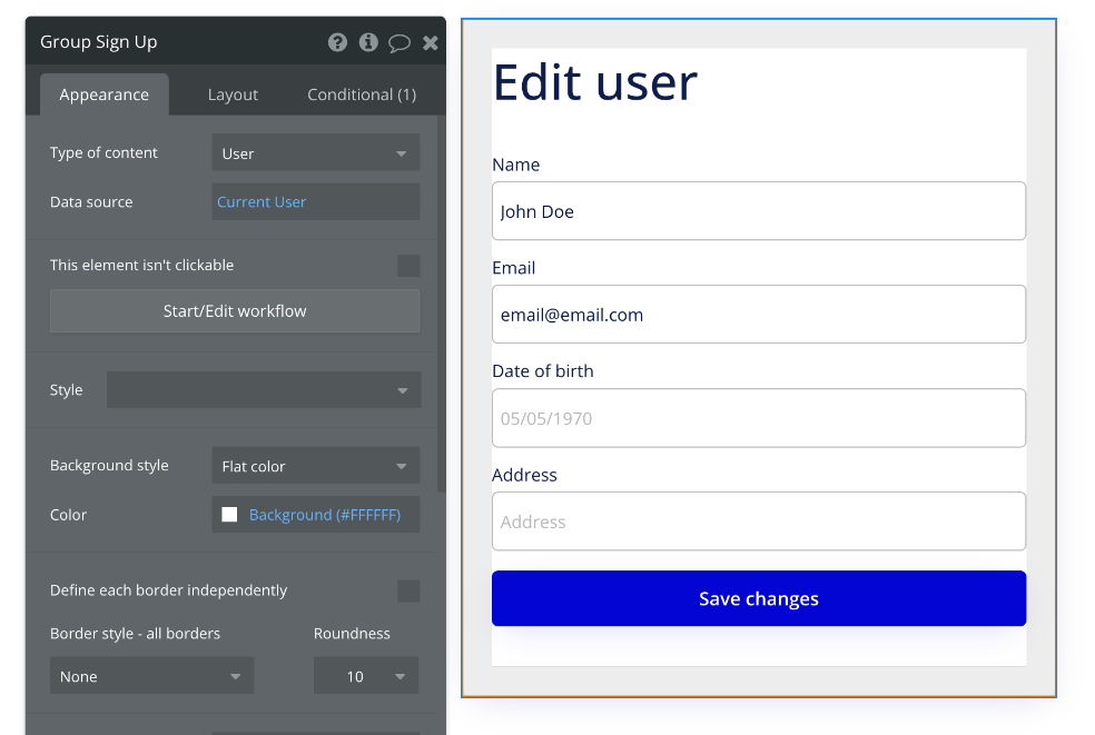 데이터를 그룹에 로드시키기