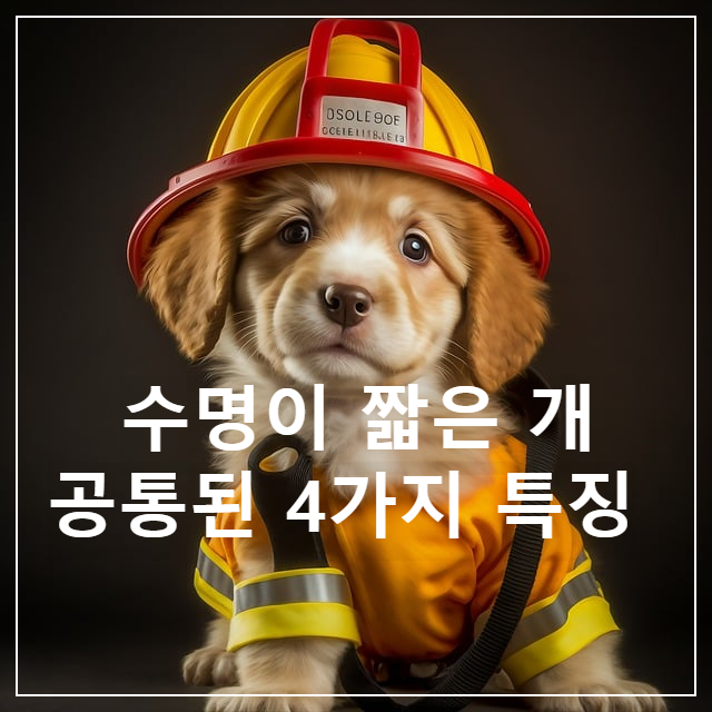 "수명이 짧은 개"의 4 가지 공통된 특징