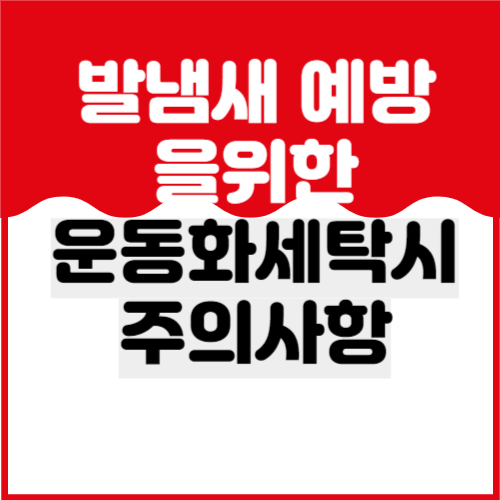 발내매원이제거를위한 신발세탁방법