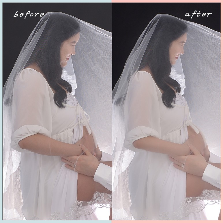 포토샵 사진 수정 1인 작업자 만삭 이벤트 사진 보정 / 수정 효니터치~! [인물 수정, 모바일 청첩장 6