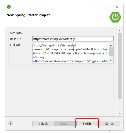 New Spring Starter Project Finish