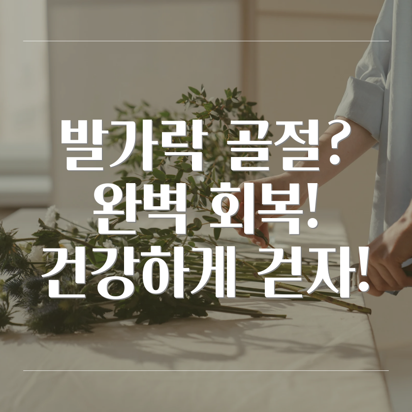 새끼발가락 골절 회복