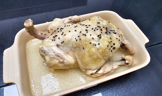 완성된 닭백숙