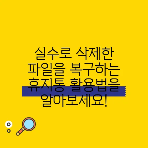 실수로 삭제한 파일을 복구하는 휴지통 활용법을 알아보세요!