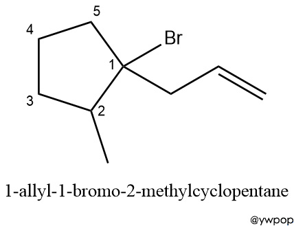 1-allyl-1-bromo-2-methylcyclopentane