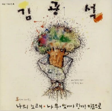 김광석-솔로-3번째-앨범의-커버-사진으로-수채화풍의-나무가-그려져-있다.