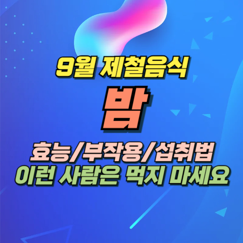 9월 제철음식 밤